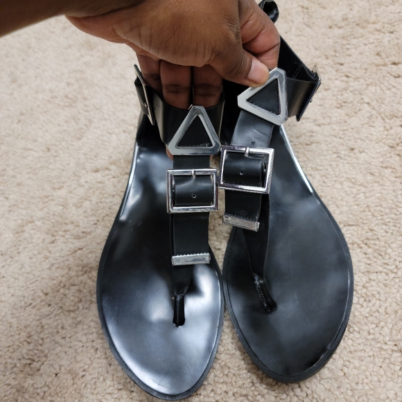 Zara Trafaluc Gladiator Flat Tong Sandals Size 39